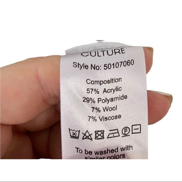 NWT Culture Wool Blend Knit Long Sleeve Sweater Size Small Grey - Picture 2 of 8